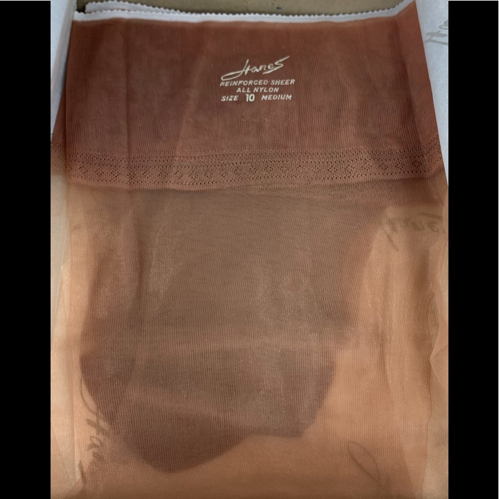 Vintage Hanes 415 Reinforced Sheer Nylon Stockings